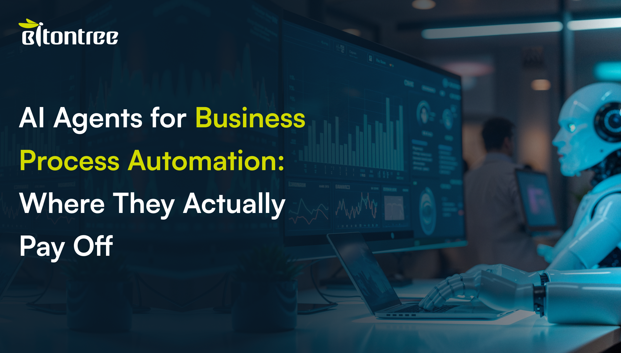 AI agents handling business process automation across finance, support and operations workflows